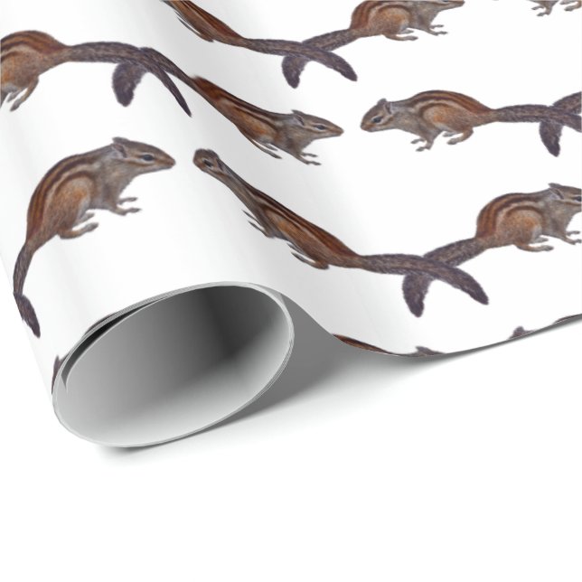 Cadeau Papier d'emballage Chipmunk Frenzy (Coin rond)