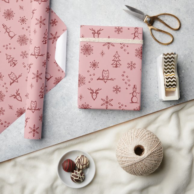 Cadeau Papier d'emballage Choses d'hiver - Rose + Ruby (Artisanat)