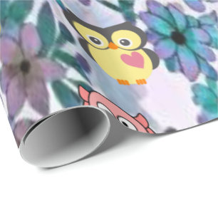 Cadeau Papier d'emballage Chouette, Cochon, Bourdon