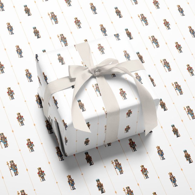 Cadeau Papier d'emballage classique blanc casse-noisette (Créateur téléchargé)