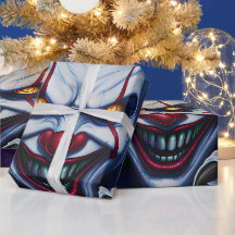 Papier d'emballage Clown Effrayant