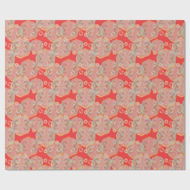 Cadeau Papier d'emballage Cocktail de Fraises (Plat)