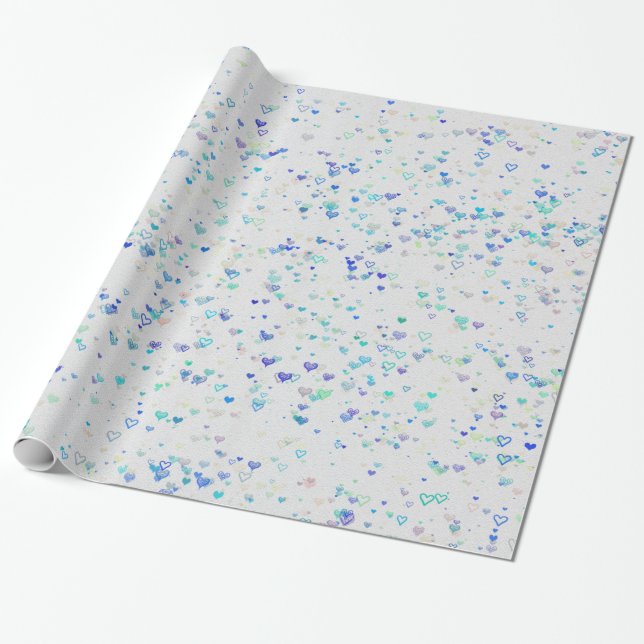Cadeau Papier d'emballage coeurs (Déroulé)