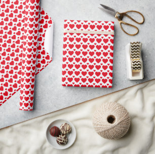 Cadeau Papier d'emballage coeurs de la Saint-Valentin