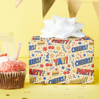 Cadeau Papier d'emballage coloré pour fête d'anniversaire