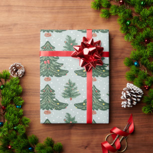 Cadeau Papier d'emballage coloré pour sapin de Noël