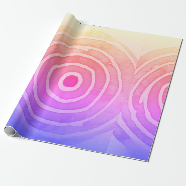 Cadeau Papier d'emballage concentré de coucher de soleil (Déroulé)