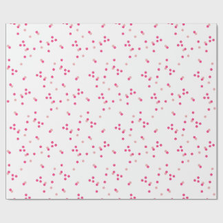 Cadeau Papier d'emballage Confetti Rose Festif