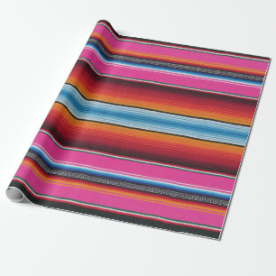 Cadeau papier d'emballage, copie mexicaine de serape,