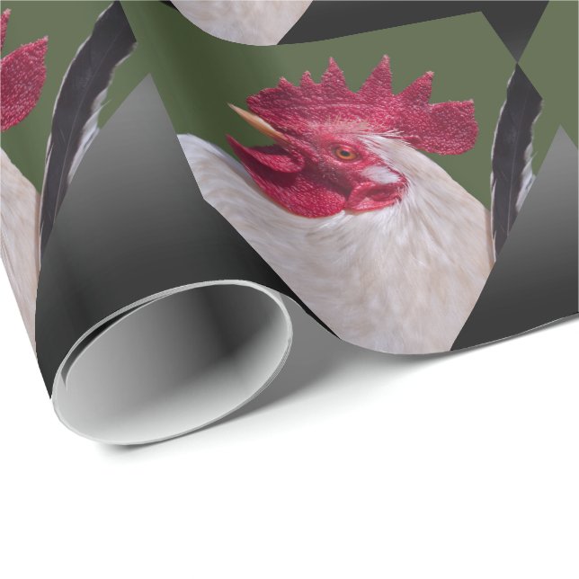 Cadeau Papier d'emballage Coq (Coin rond)