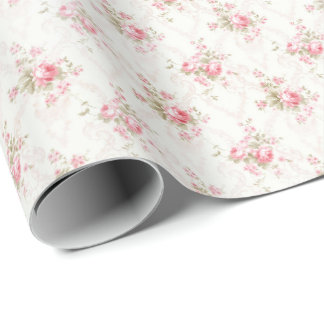 Cadeau Papier d'emballage Coquette Roses Roses Roses Vint