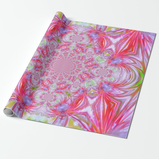 Cadeau Papier d'emballage Cristal Rouge (Déroulé)