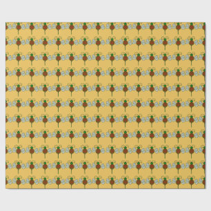 Cadeau Papier d'emballage d'abeilles de Noël