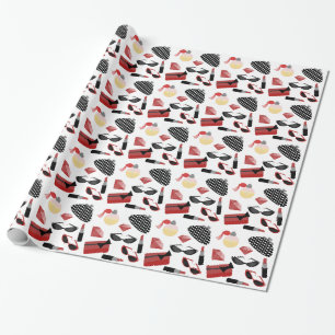 Cadeau Papier d'emballage d'accessoires rouges Girly