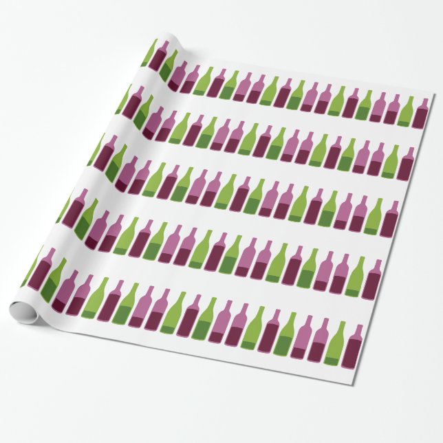 Cadeau Papier d'emballage d'amateurs de vin (Déroulé)