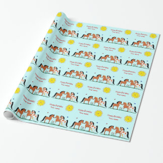 Cadeau Papier d'emballage d'amis de cheval de