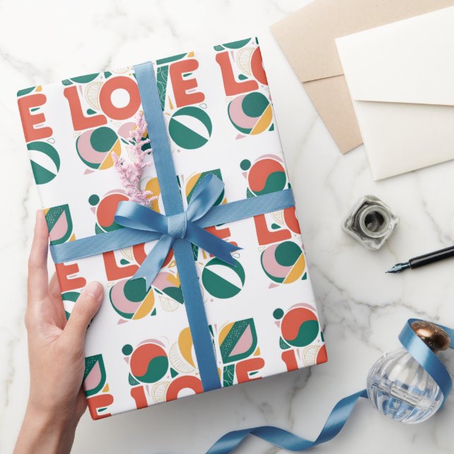 Cadeau papier d'emballage d'amour de la Saint-Valentin (Cadeaux)
