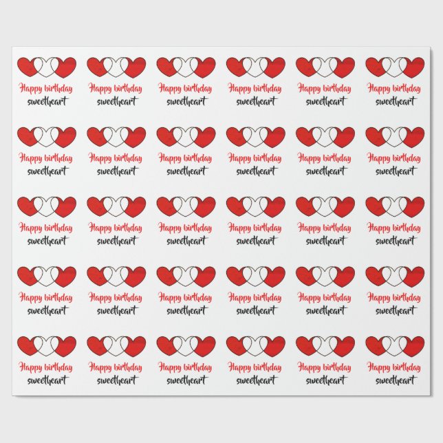 Cadeau papier d'emballage d'amoureux de joyeux (Plat)