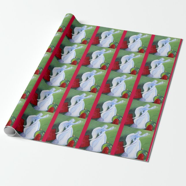 Cadeau Papier d'emballage d'ange de Noël (Déroulé)