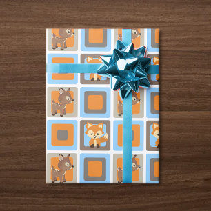 Cadeau Papier d'emballage d'animaux de la forêt de Woodla