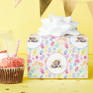 Cadeau Papier d'emballage d'anniversaire beagle