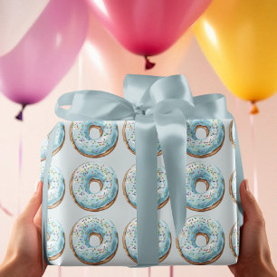 Cadeau Papier d'emballage d'anniversaire Donut Fête Don