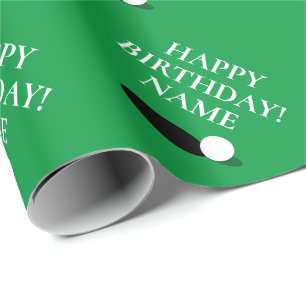 Cadeau Papier d'emballage d'anniversaire pour golfeurs