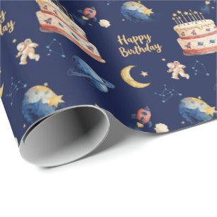 Cadeau Papier d'emballage d'anniversaire pour l'aventure 