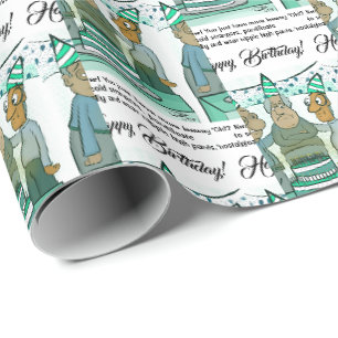 Cadeau Papier d'emballage d'anniversaire principal Leeway