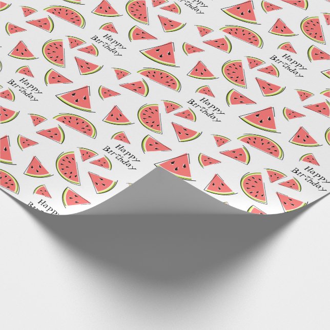 Cadeau Papier d'emballage d'anniversaire Watermelon Multi (Coin)