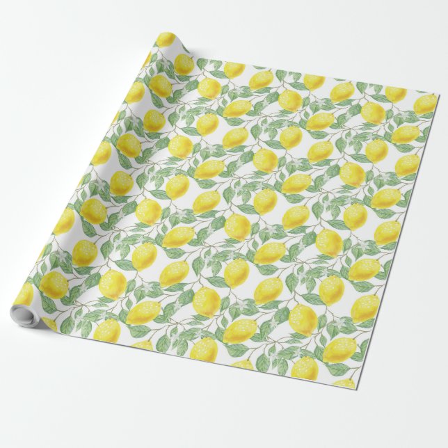 Cadeau Papier d'emballage d'arbre citronnier (Déroulé)