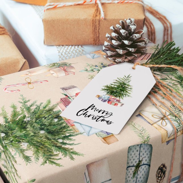 Cadeau Papier d'emballage d'arbre de Noël (Créateur téléchargé)