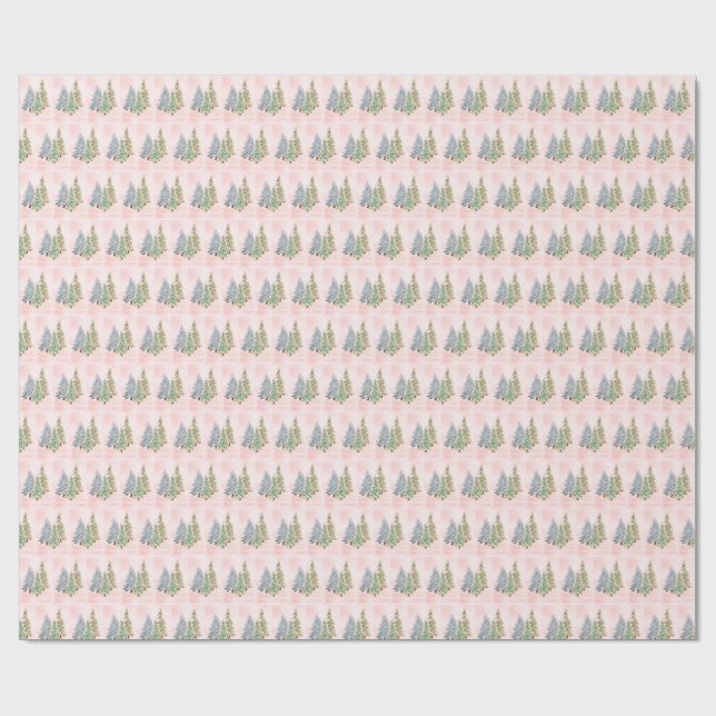Cadeau Papier d'emballage d'arbre d'hiver (Plat)