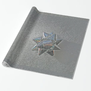 Cadeau Papier d'emballage d'arc argenté par Janz