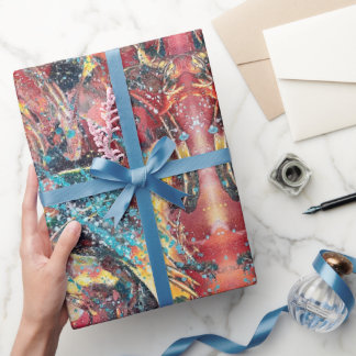 Cadeau Papier d'emballage d'art abstrait contemporain