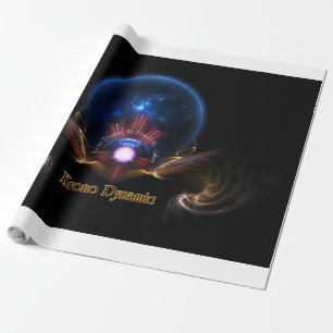 Cadeau Papier d'emballage d'art fractal dynamique Krono