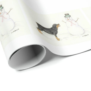 Cadeau Papier d'emballage d'ArtChristmas de chien de