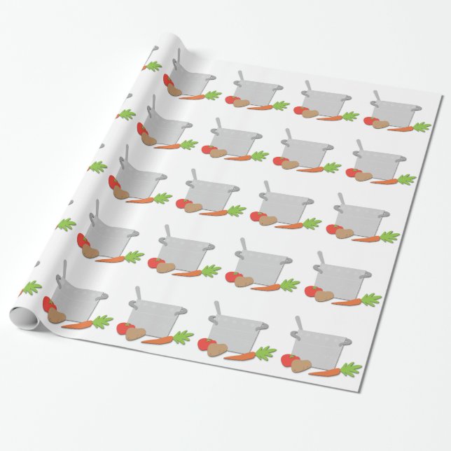 Cadeau Papier d'emballage de bande dessinée de pot de (Déroulé)