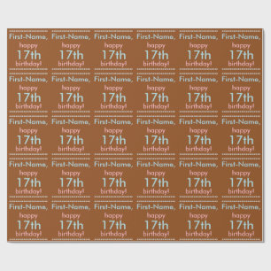 Cadeau Papier d'emballage de base 17e anniversaire