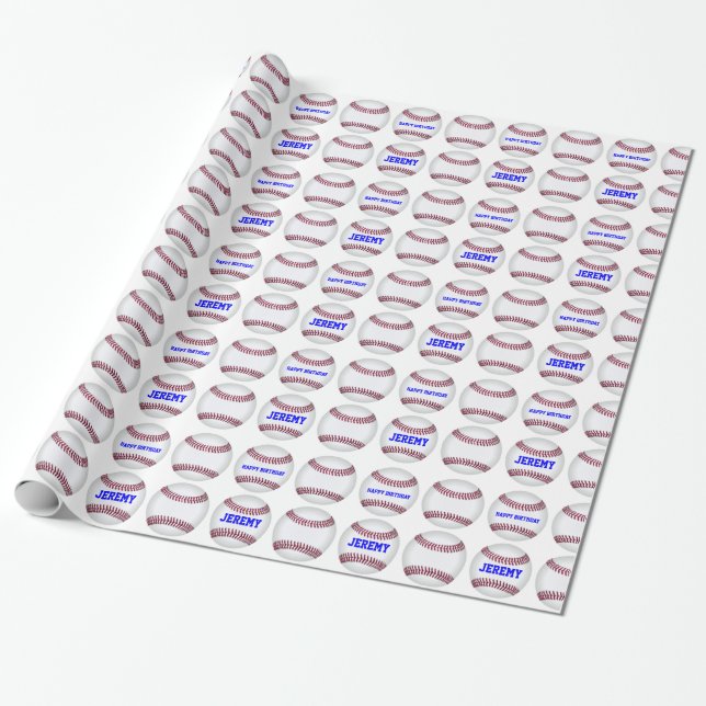 Cadeau Papier d'emballage de base-ball fait sur commande (Déroulé)