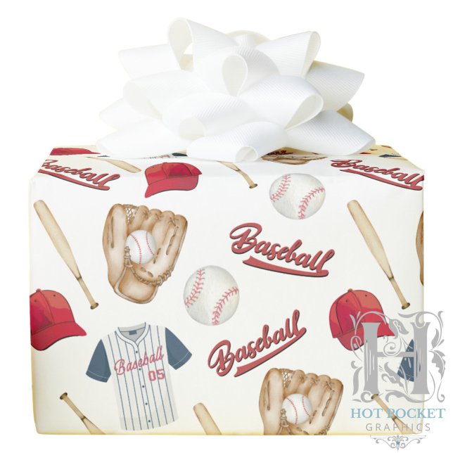 Cadeau Papier d'emballage de baseball (Créateur téléchargé)