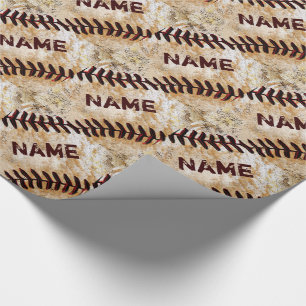 Cadeau Papier d'emballage de baseball vintage personnalis