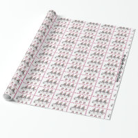 Papier d'emballage de beagles de Père Noël