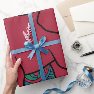 Cadeau Papier d'emballage de bijou de silhouette d'élépha