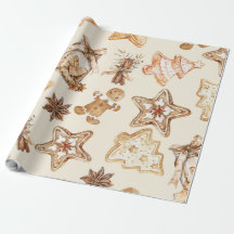 Papier d'emballage de biscuits de Noël