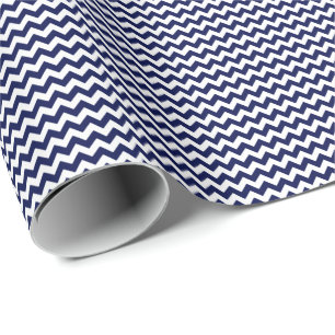 Cadeau Papier d'emballage de bleu marine et blanc petit