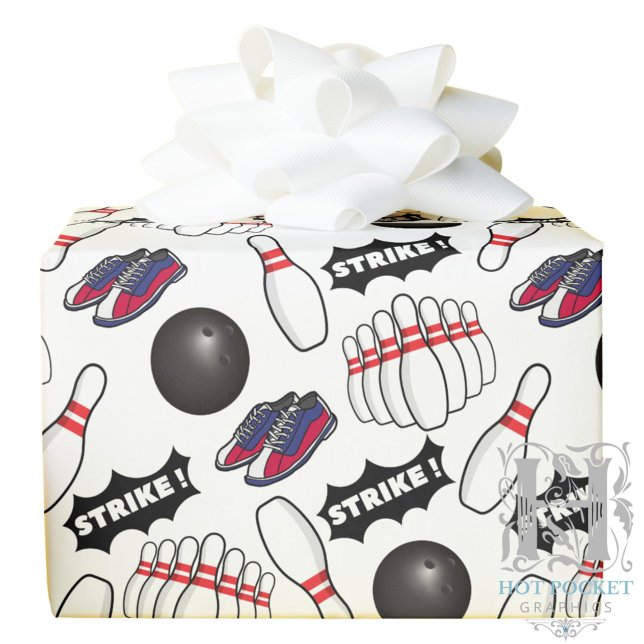Cadeau Papier d'emballage de bowling (Créateur téléchargé)