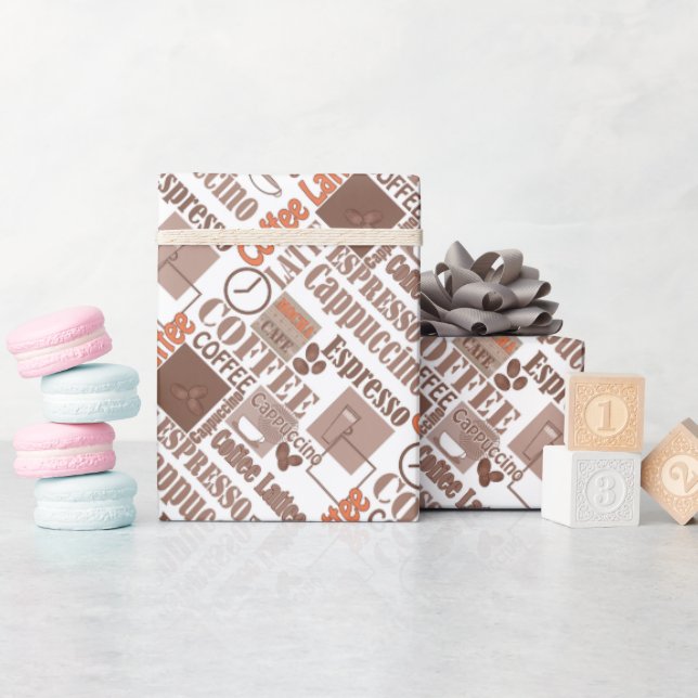 Cadeau Papier d'emballage de café favori (Baby Shower)