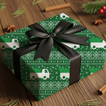 Papier d'emballage de camion de Noël rustique