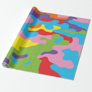 Cadeau Papier d'emballage de camouflage d'arc-en-ciel